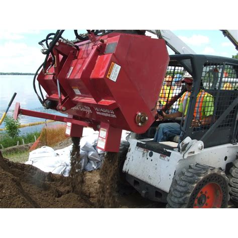 skid steer sand bagging attachment|sand bag filler attachment.